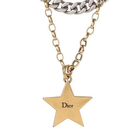 dior spoon necklace|dior star necklace.